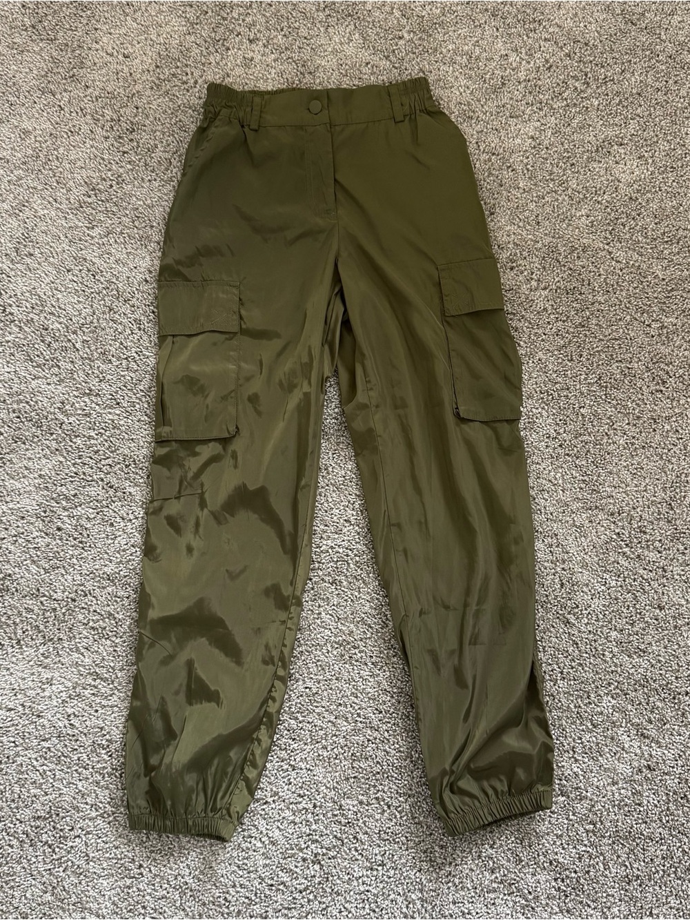 Olive Green Cargo Joggers